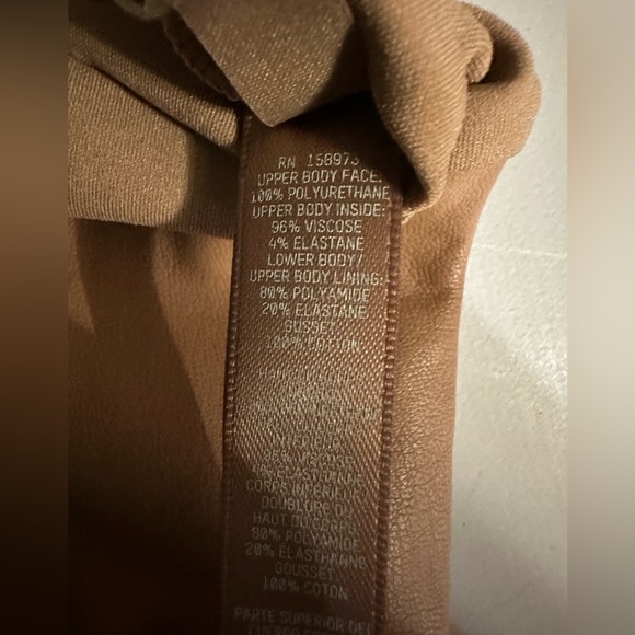 Skims Faux Leather Scoopneck Bodysuit- Sienna 3X NWT! - Picture 8 of 15